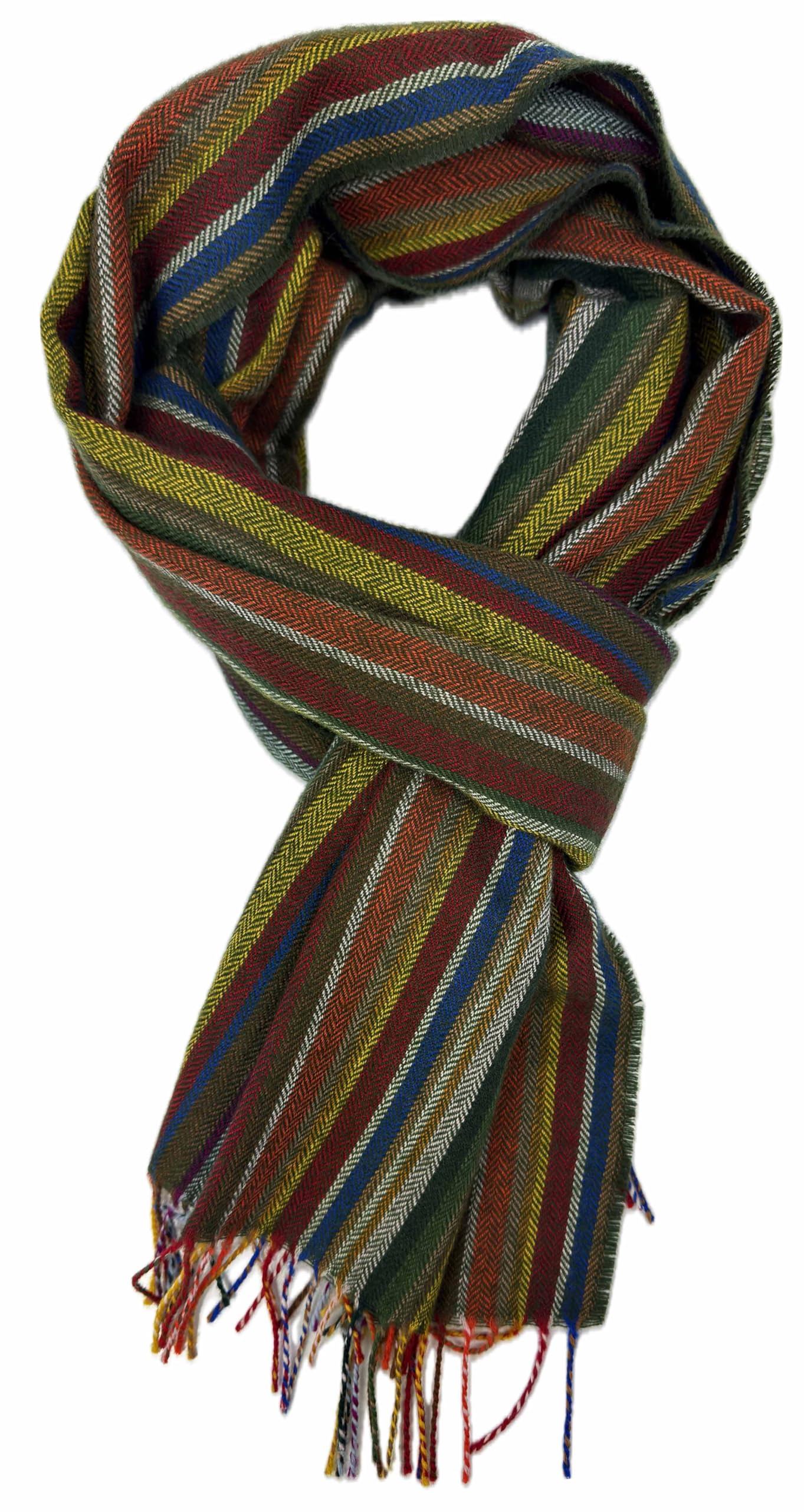 Rotfuchs Sciarpa invernale da uomo a righe e spina di pesce alla moda diversi colori 100% lana (merino)