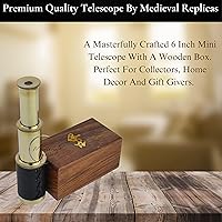 Vista 6 de Telescopio portátil de latón de 6 pulgadas con caja de madera - Navegación pirata.