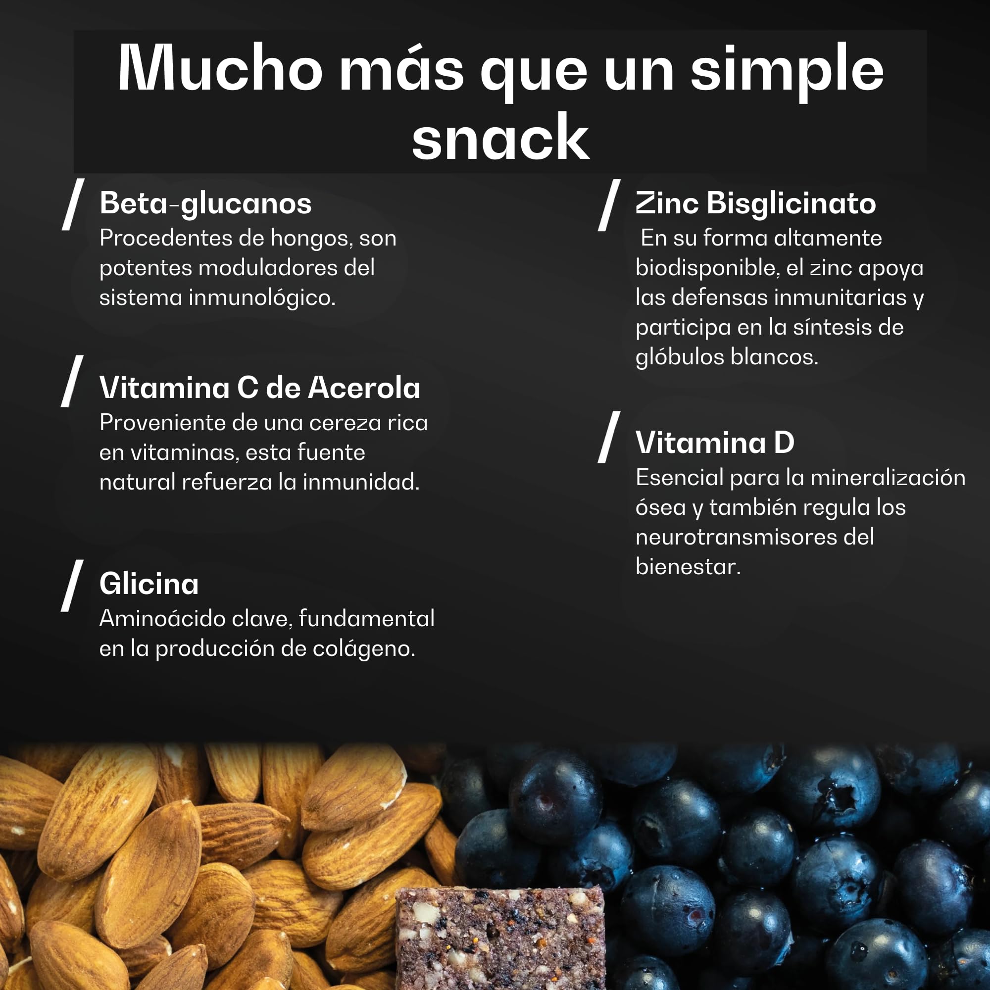 6 Bouchées Protéinées Amande et Myrtille | Snack Sain Riche en Proteine Vegetale, Vitamine C & D, Zinc| Barre Protéinée Aux Amandes |Pre Workout Multivitamines Minéraux Keto Sans Sucre Ajouté 6 x 10gr