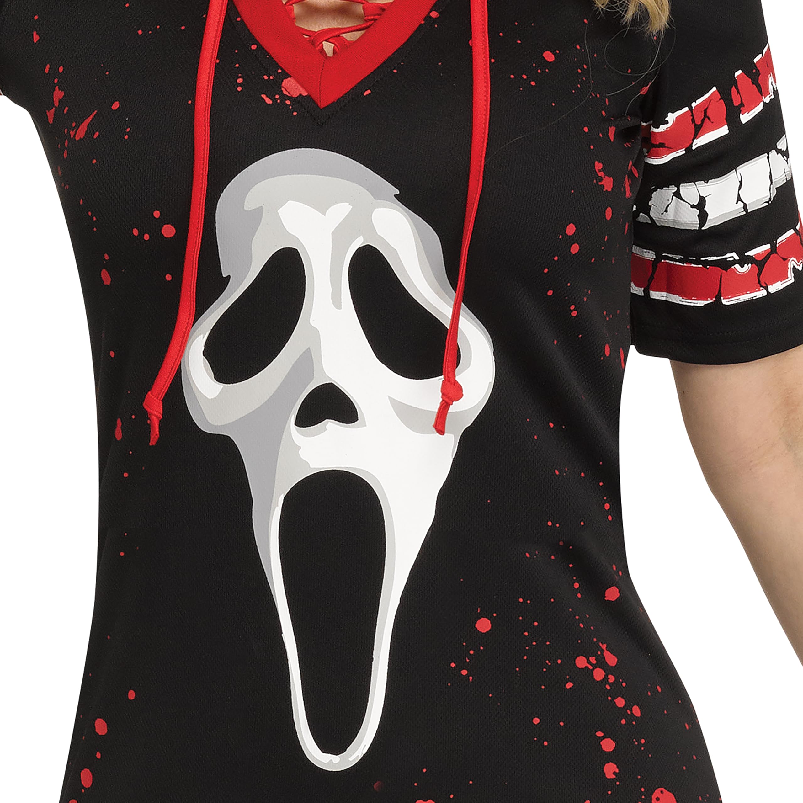 Amazon.com: Fun World Women's Ghost Face Lives Hockey Jersey Dress Costume,  Small 4-6 : Clothing, Shoes & Jewelry