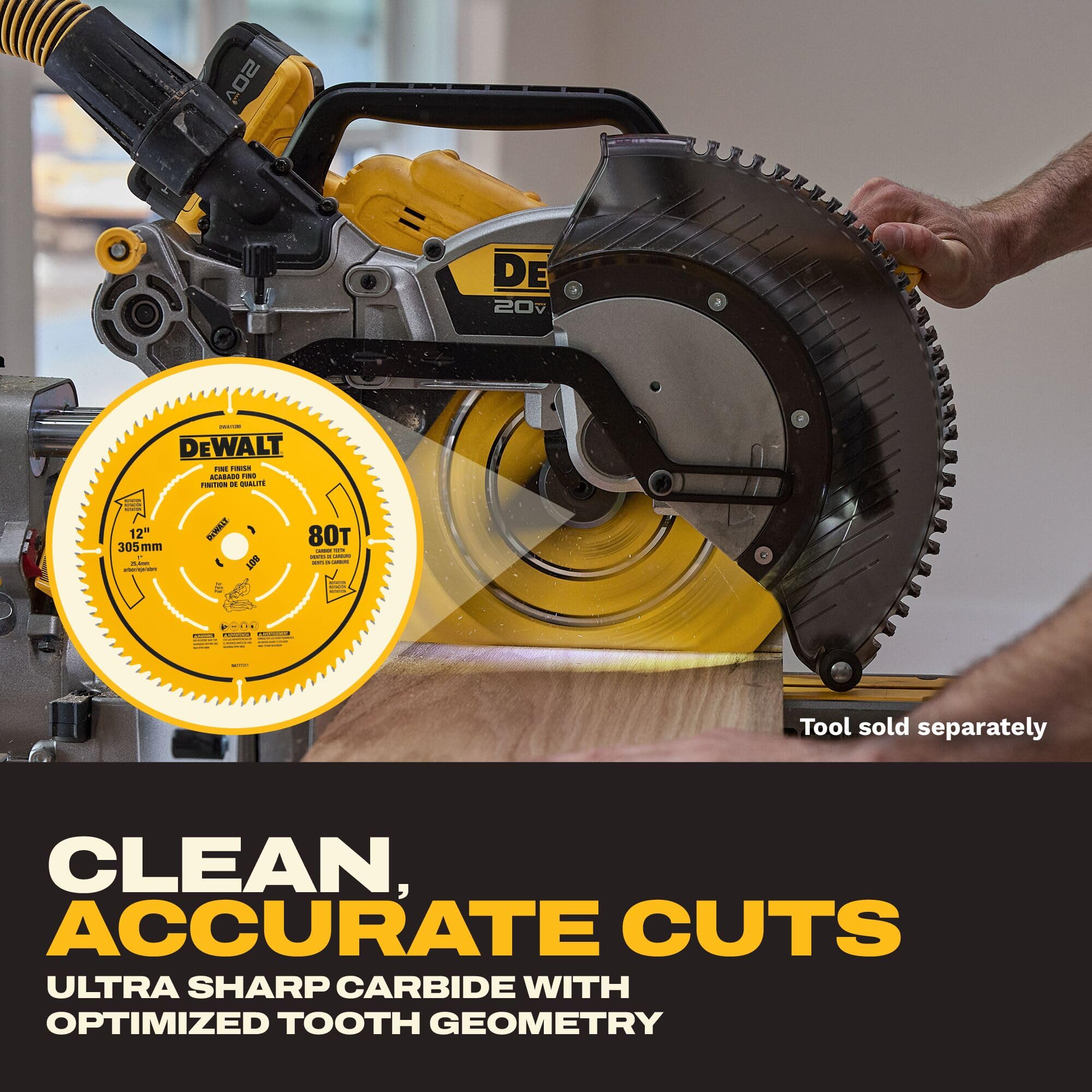 DEWALT 30.5 cm 80T precyzyjne wykończenie brzeszczot (DWA11280)