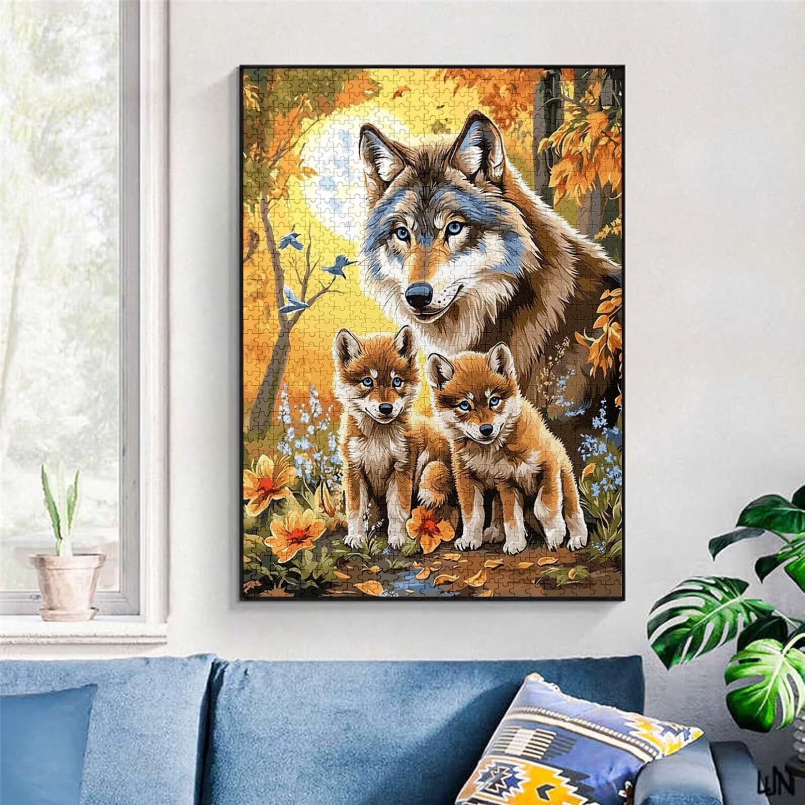 Puzzle 5000 Pezzi, 3 4 5 Anni Puzzle Luna 6 7 8 Anni Giochi Educativi Sostenibili Con Motivi Per Adulti Da Gioco in Legno Di Alta Qualità Jigsaw Lupo per Gioco Familiare, 2026 Regalo Natale H-8675