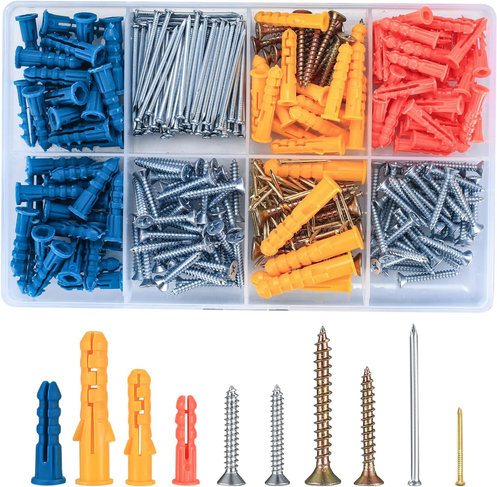 BAAB FASTENER Anchor And Metal Screw Assortment Self Tapping Wall