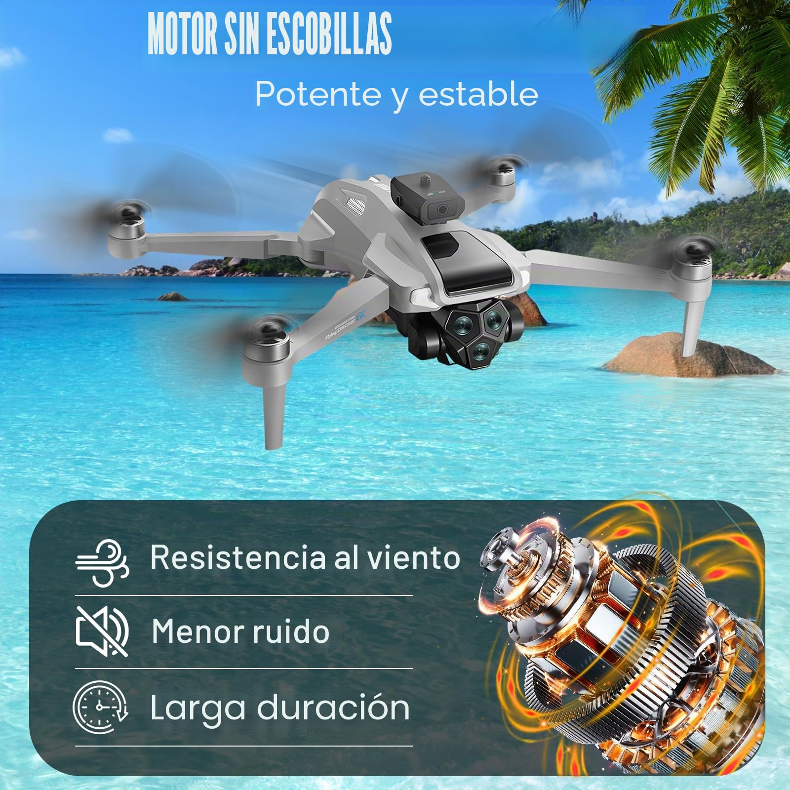 OBEST Drone GPS con Cámara 4K Adultos,Dron FPV con Pantalla 4.5" y 4GB | 2 Batería 50Min, Estabilizador Auto Seguimiento Retorno Follow Me Sígueme, 5G WIFI RC Helicóptero Plegable Gris