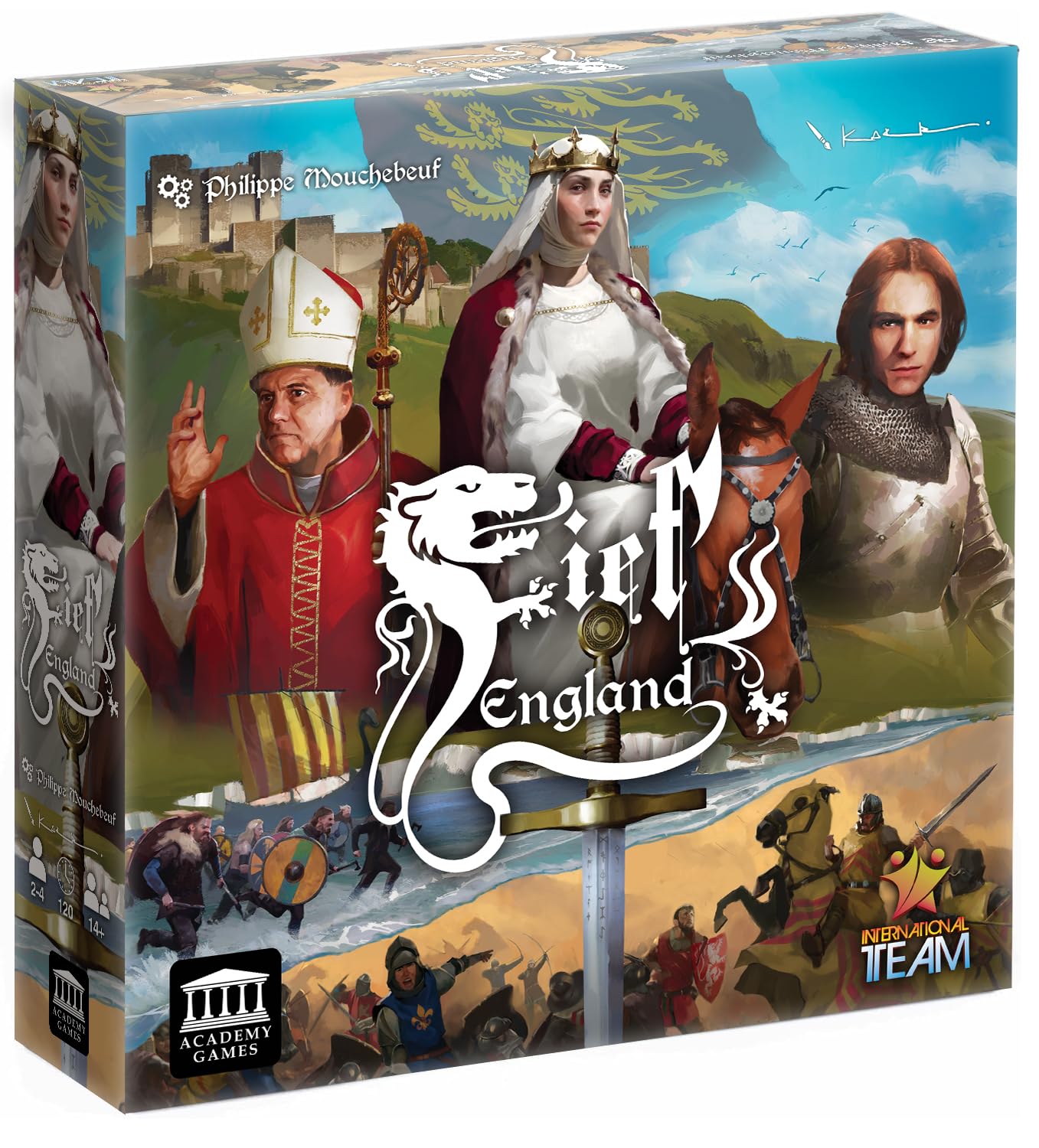 Academy Games Fief England - Medieval Diplomacy, Intrigue, and Power Board Game for 2 to 4 Players, Ages 15+