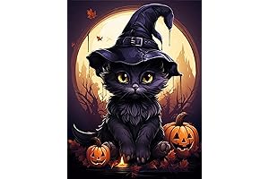 DIY 5D Diamond Pumpkin Painting Art Kit for Halloween Home Wall Decor