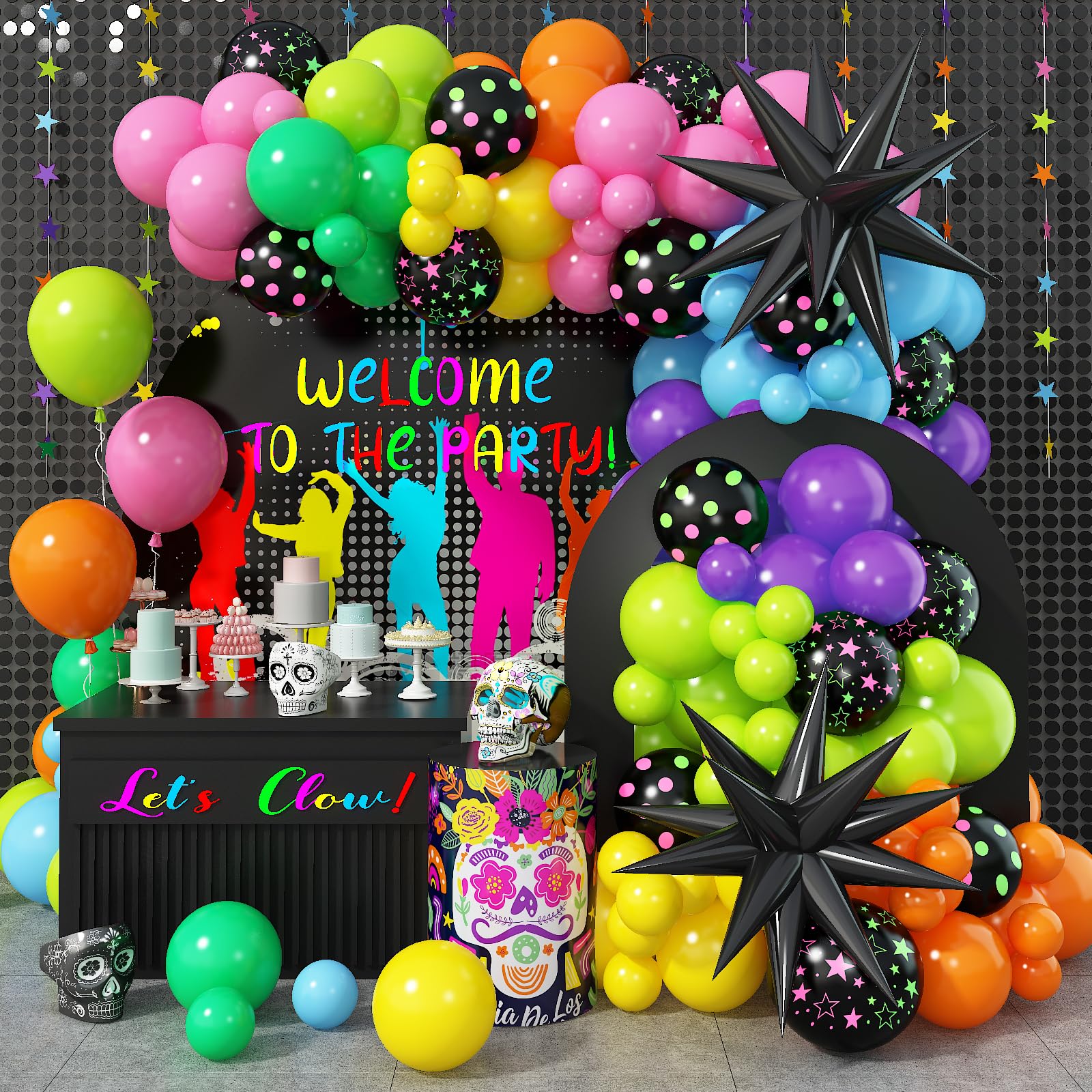 Racing Car Balloons Arch Garland Kit, Red and Black White Checkered Foil Balloons Garland Kit, Wheels Balloon for Boys Birthday Baby Shower Race Car Theme Party Decorations Supplies — view 17