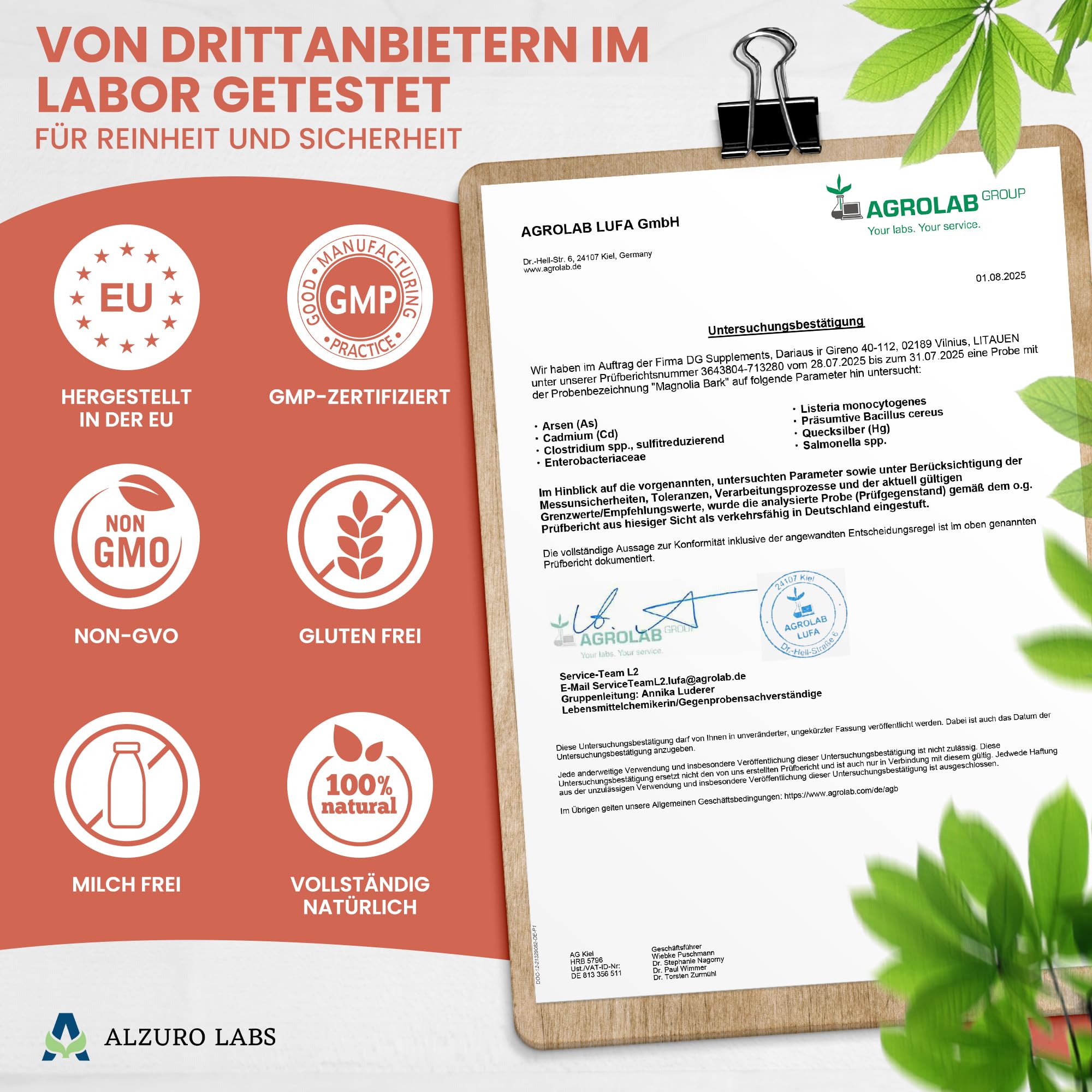 Magnolia Bark | 15.000 mg Äquivalent | 250 mg 60:1 Extrakt (90% Magnolol & Honokiol) | 60 vegane Kapseln | Magnolienrinde – Magnolia officinalis | GMP & Laborgeprüft