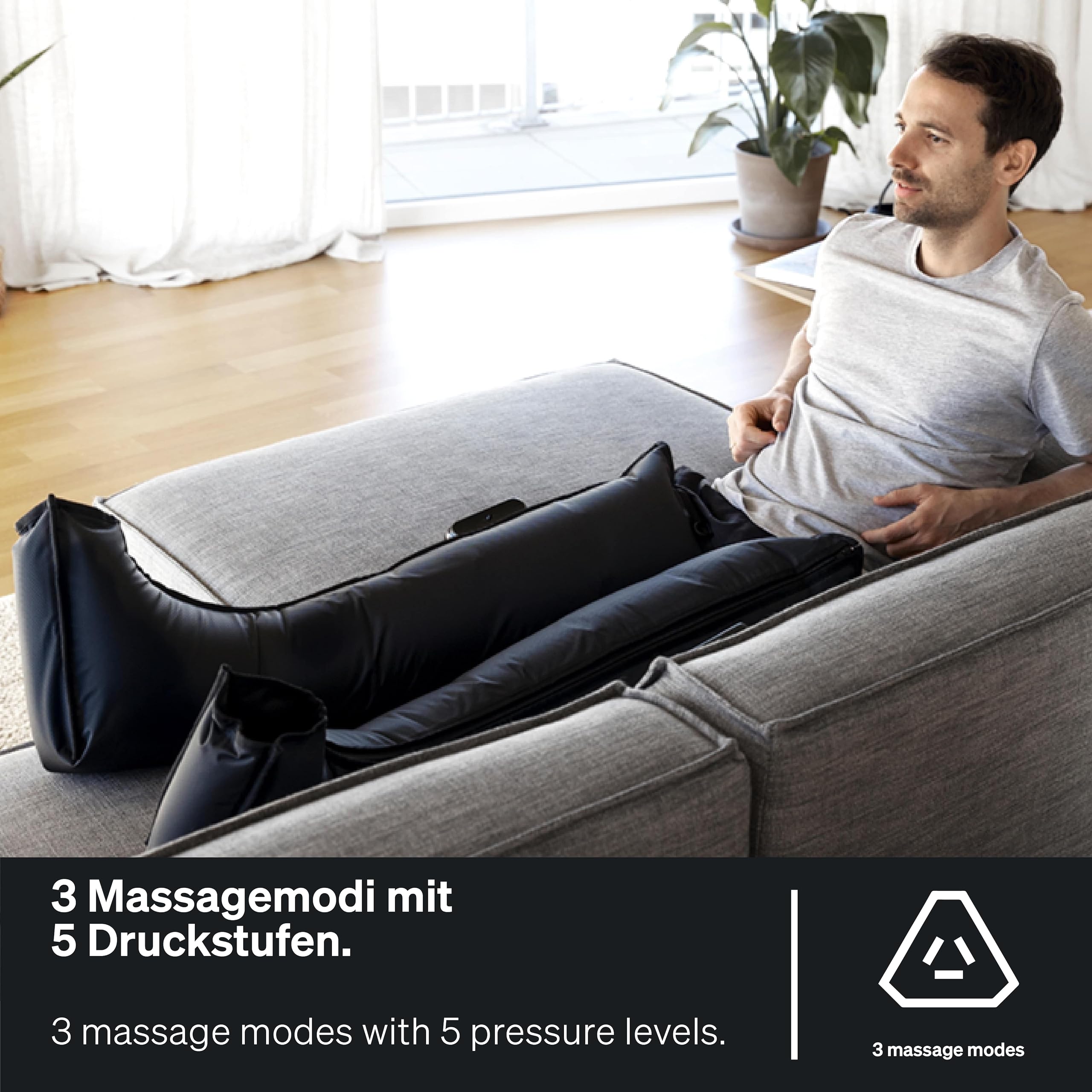 BLACKROLL® COMPRESSION BOOTS - Hochwertige Kompressionsmassage für Beine - Verbessert Durchblutung und Beweglichkeit - Ideal für Regeneration und Entspannung - Größe L