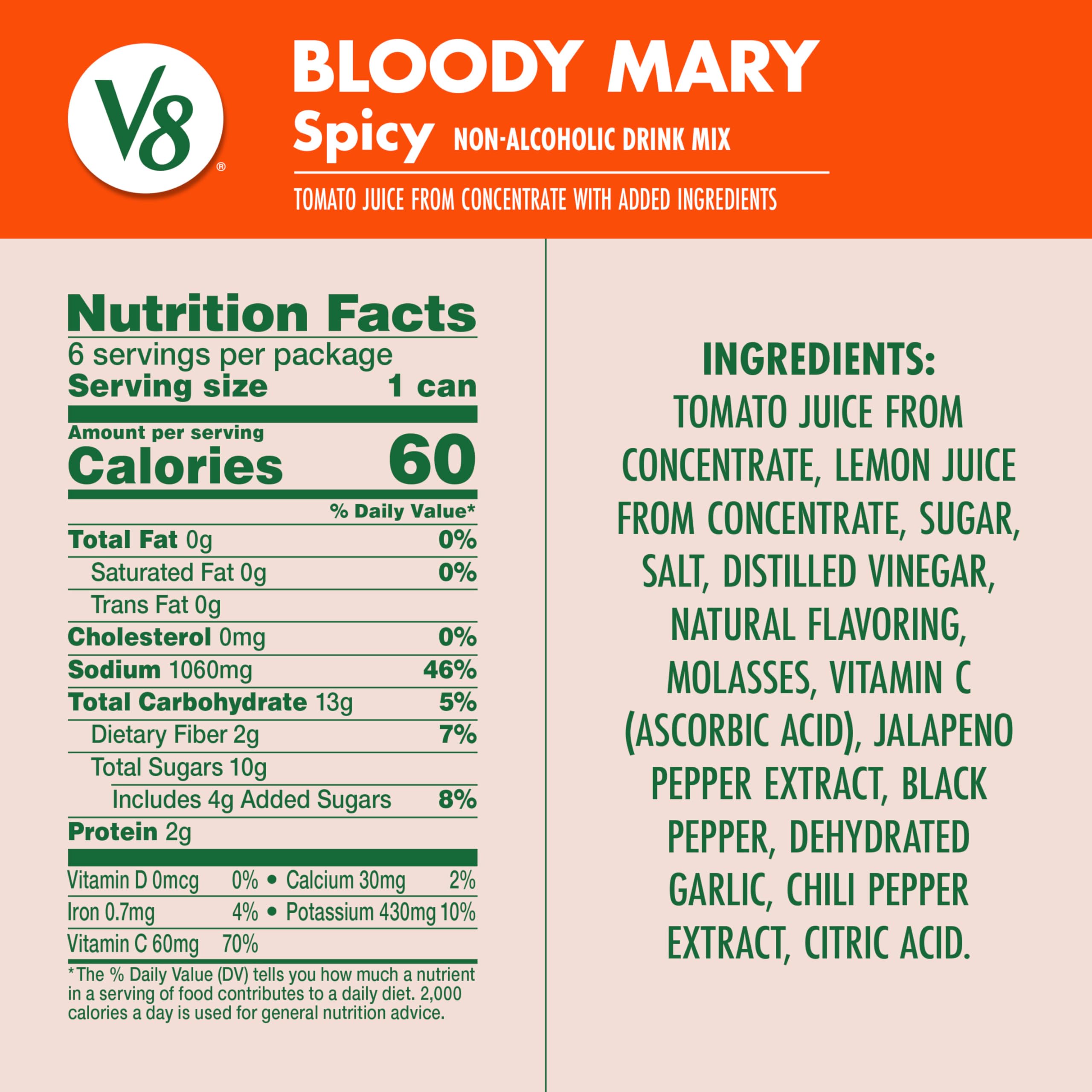 V8 Bloody Mary Spicy Mix, 236.6 ml Dose (6 Stück)