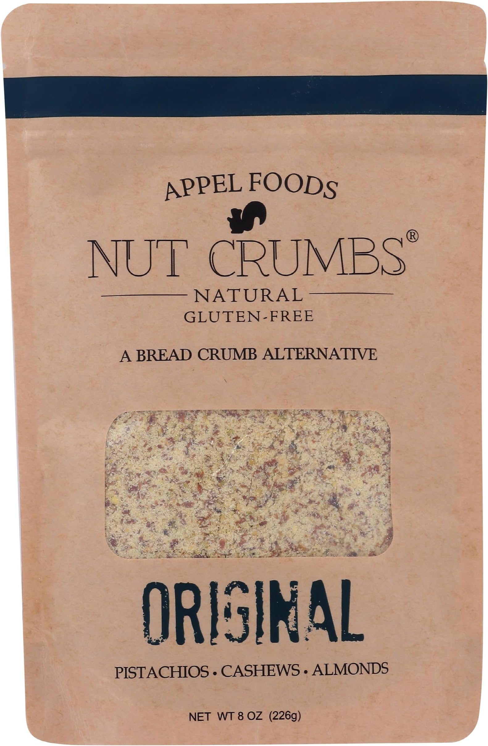 Appel Foods - Nut Crumbs - Bread Crumb Alternative - Gluten Free - Sugar Free - Low Carb - Low Sodium - Raw, Premium Nuts - Original