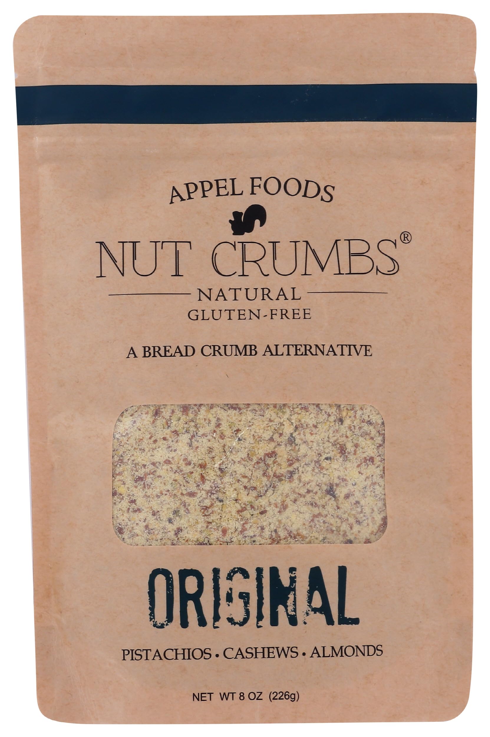 Appel Foods - Nut Crumbs - Bread Crumb Alternative - Gluten Free - Sugar Free - Low Carb - Low Sodium - Raw, Premium Nuts - Original