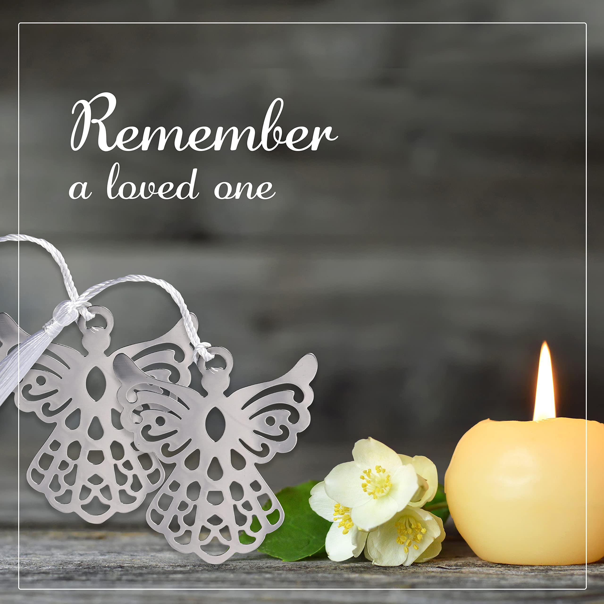 60pcs Metal Angel Bookmark Favors With Elegant Silk Tassel