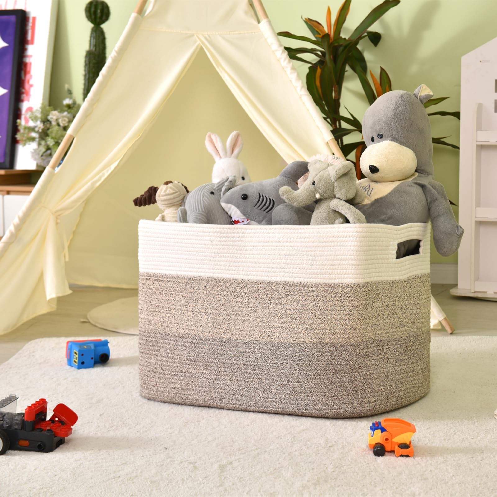 Extra Large Blanket Basket - Stylish Storage -6