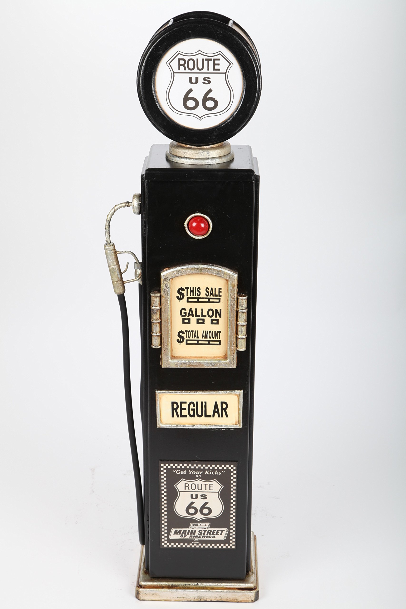 Mobiletto Porta CD, Aspetto retrò, a Forma di Pompa di Benzina, con Luce