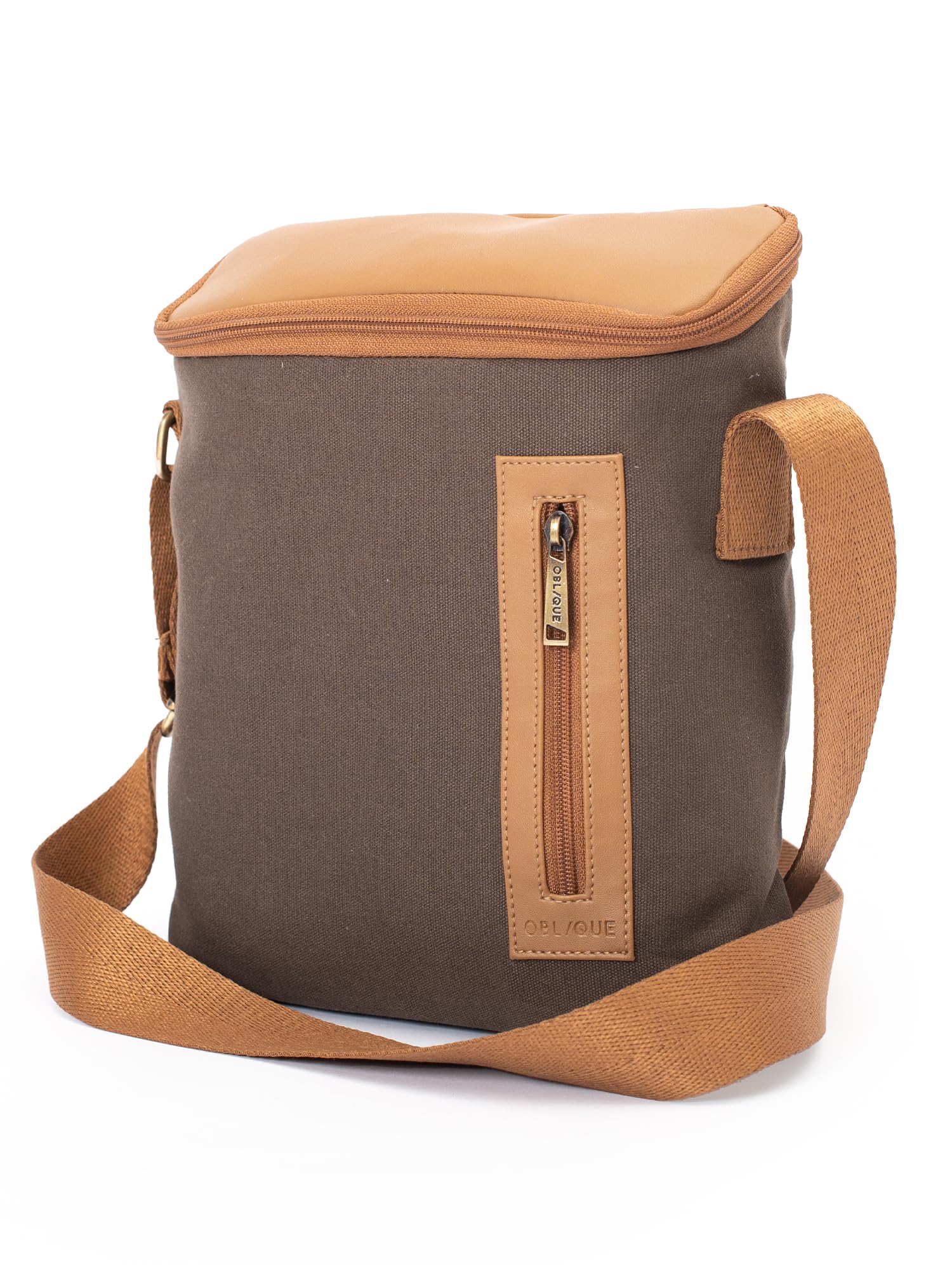Traveller Stylish Sling Bag for Men & Women | Medium Sized Crossbody, Lightweight with Adjustable Strap and Zippered Pocket | Durable Faux Leather, and Cotton Blend | Travel Bag for Man-image-37
