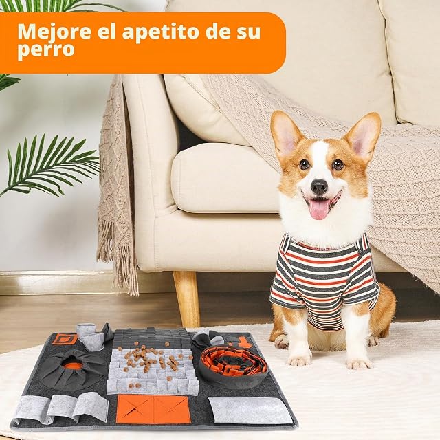 Foto 6 de 7 de Tapete olfativo para Perros, Juguete Educativo para, tapete Antideslizante para alimentación Lenta
