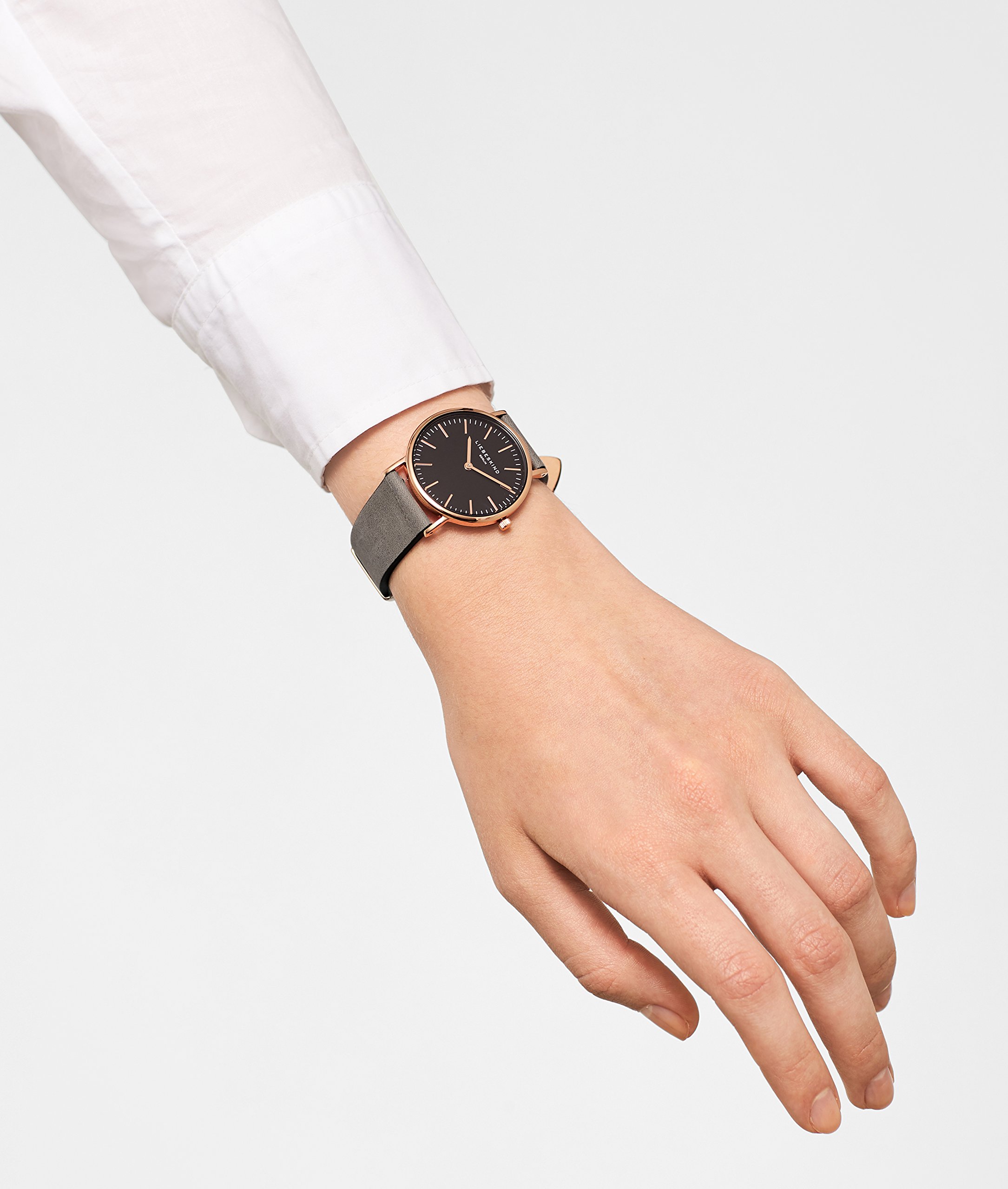 Liebeskind Berlin Damen Armbanduhr – Klassisches Design – Rundes Gehäuse 34 mm – Lederarmband – 5 ATM wasserdicht