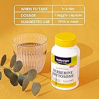 Vista 5 de Healthy Origins Berberine Phytosome 550 mg (Berbevis), Berberine Supplement for Metabolic Support, Non-GMO, Vegan, 120 Veggie Caps