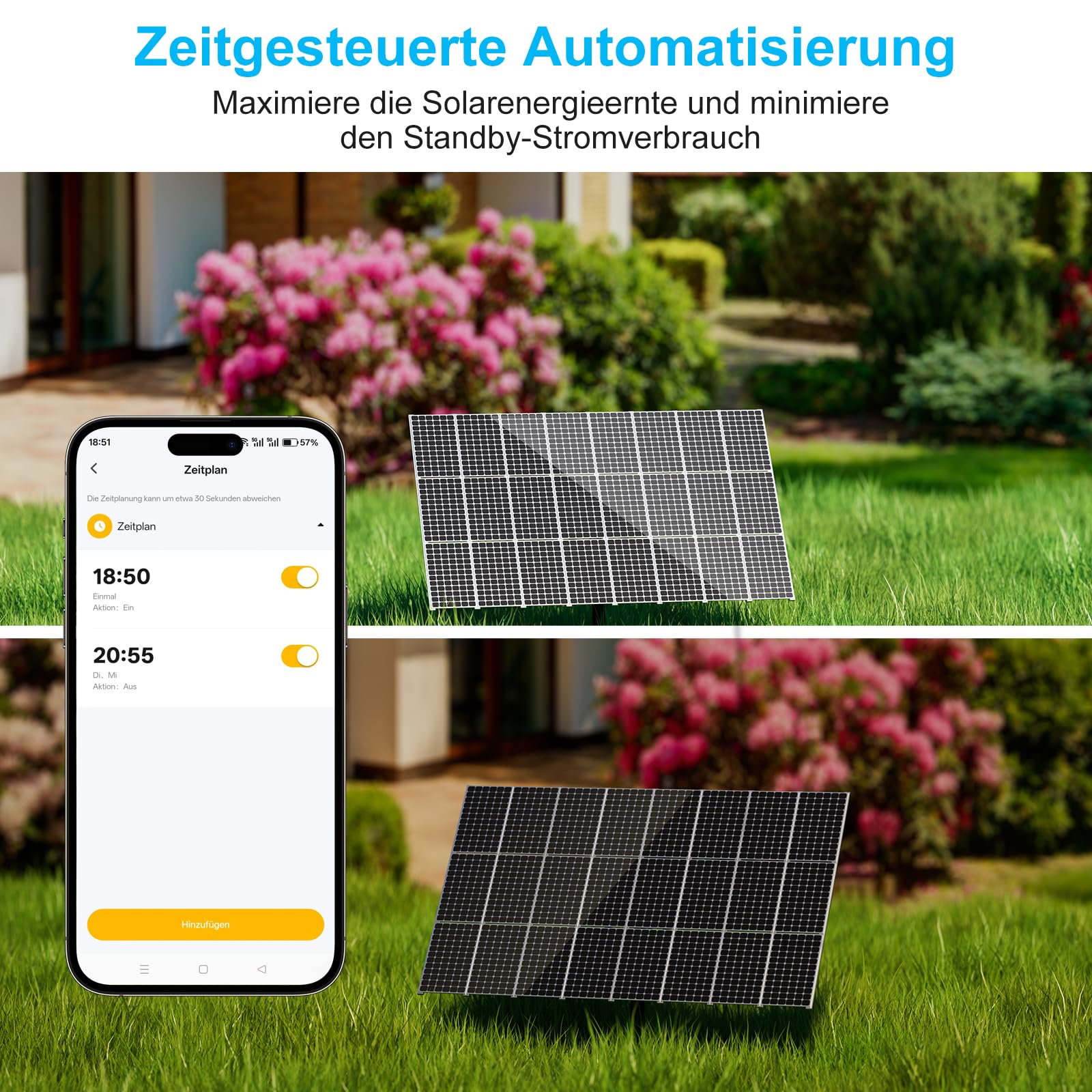 EIGHTREE Gniazdko WLAN do elektrowni balkonowej z licznikiem prądu, pomiarem zużycia energii i zasilania, gniazdko z licznikiem energii do mini PV, 2,4G/5G WLAN, 16 A, 3680 W, kompatybilne z Alexa i