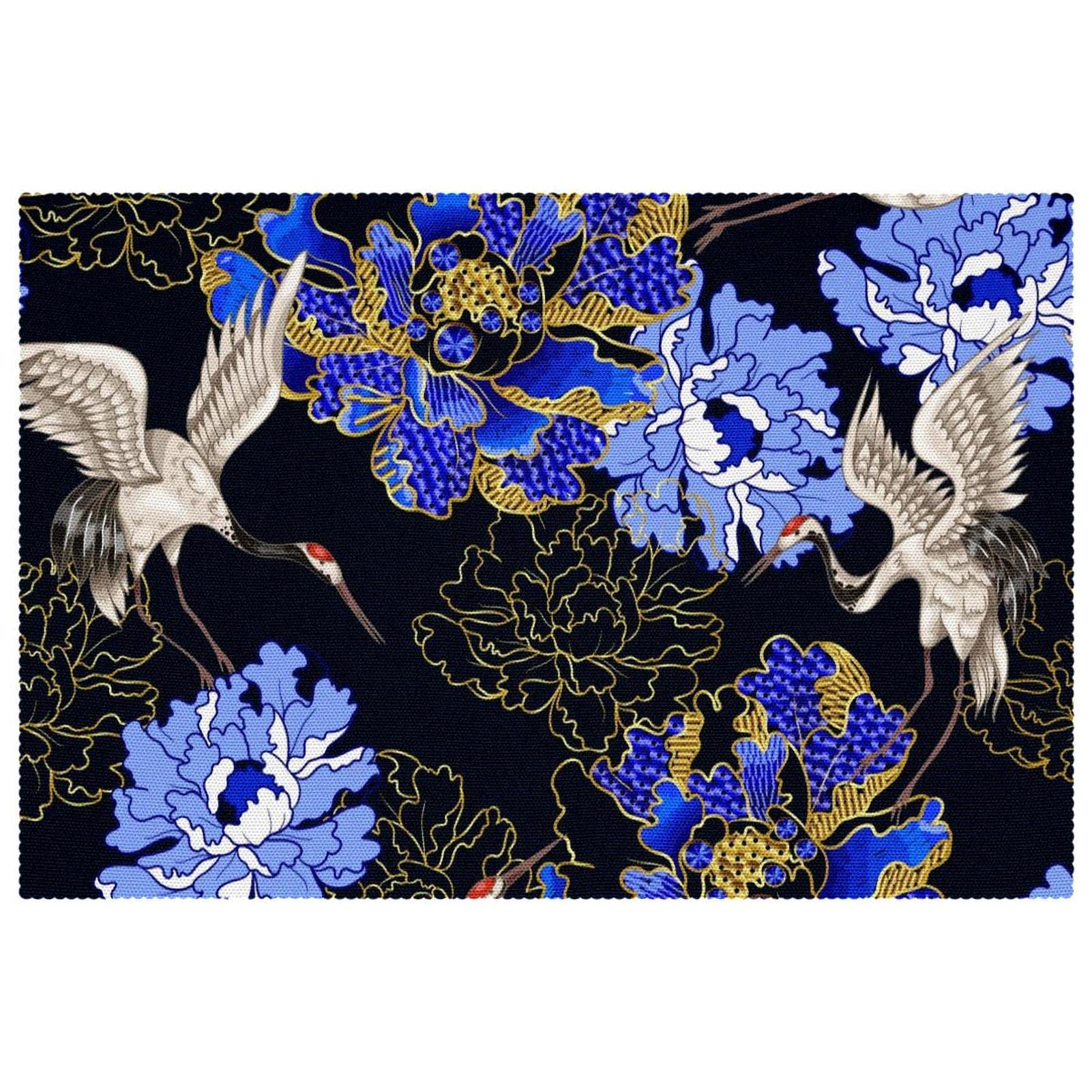 Sets de table grues japonaises pour vos dîners asiatiques, lot de 6 tapis de table 30x45
