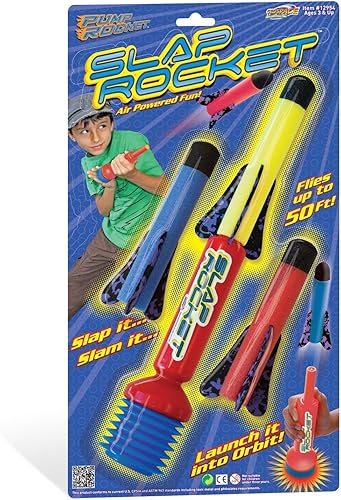 Miniatura 3 de El original E-Z Bofetada Rocket Bomba de Rocket de lanzamiento Conjunto Completo De lanzador con 3-rockets