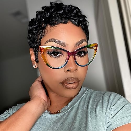 Miniatura 2 de Zeelool Marco de ojo de gato de moda para mujeres con lente transparente sin receta Chelsy ZJGT154975