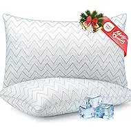 DIORIS Pillows King Size Set of 2 - Luxury Hotel Collection Bed Pillows for Sleeping, Breathable Medium Firm Down Alternative Microfiber Filled Pillows for Back, Stomach Sleepers