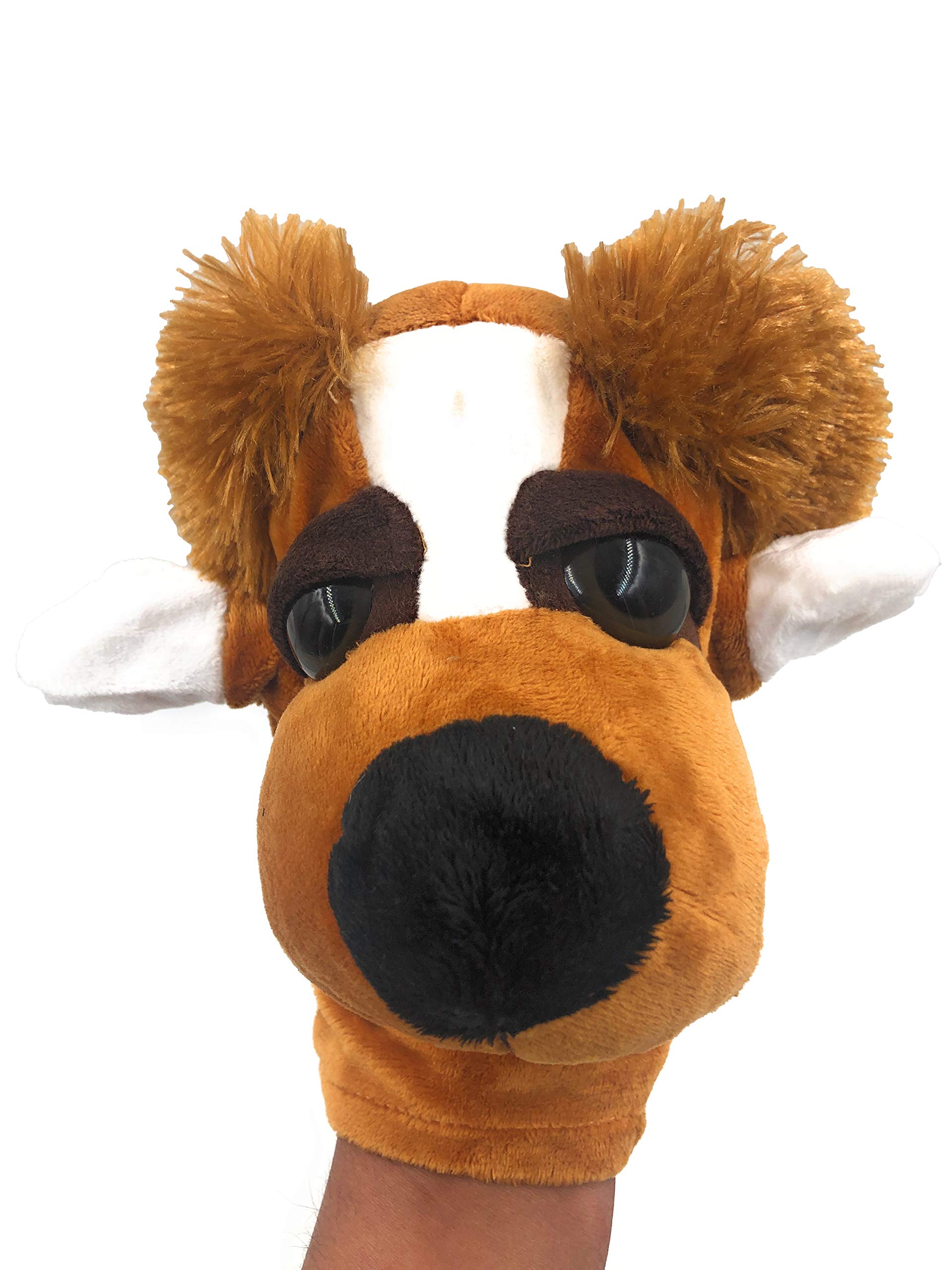 24x7 eMall Hand Dog Puppets Jungle Animal Friends with Working Mouth for Imaginative Play, Storytelling, Teaching, Preschool & Role-Play. (Dog)