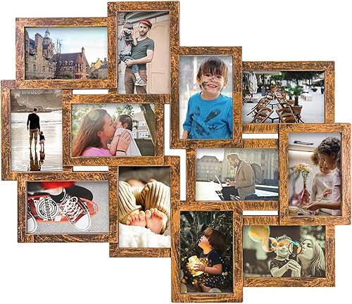 Miniatura 1 de Marcos de fotos collage de 12 aperturas de Reunion Friends Family Memory Photo Frames Collage para decoración de pared, marco de fotos, selfie,