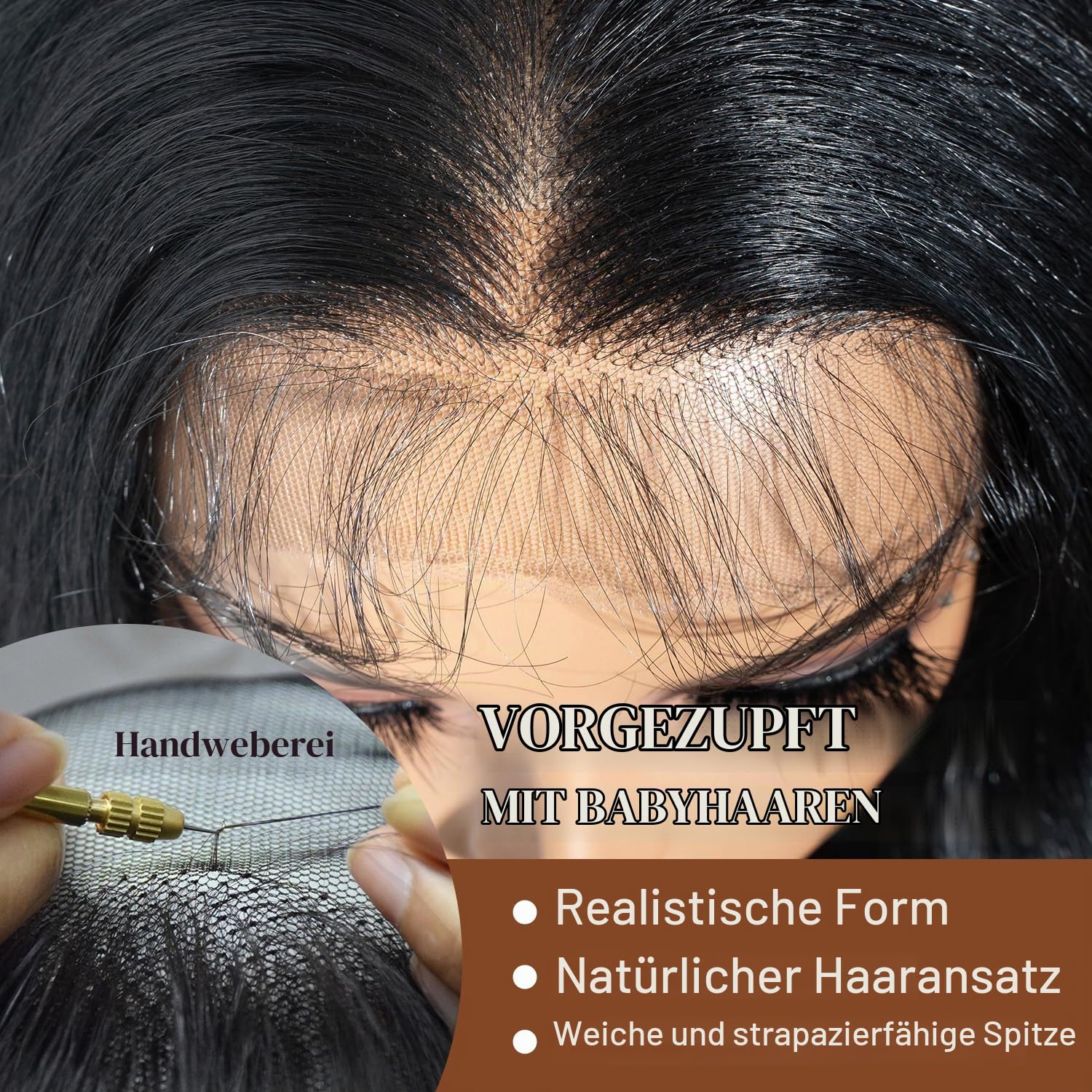 Joedir Körperwelle Perücken für Frauen 13X4 Lace Frontal Perücke Vorgezupft Synthetische Lace Front Perücken 30 Zoll Loose Deep Wave Perücke mit Baby Haar
