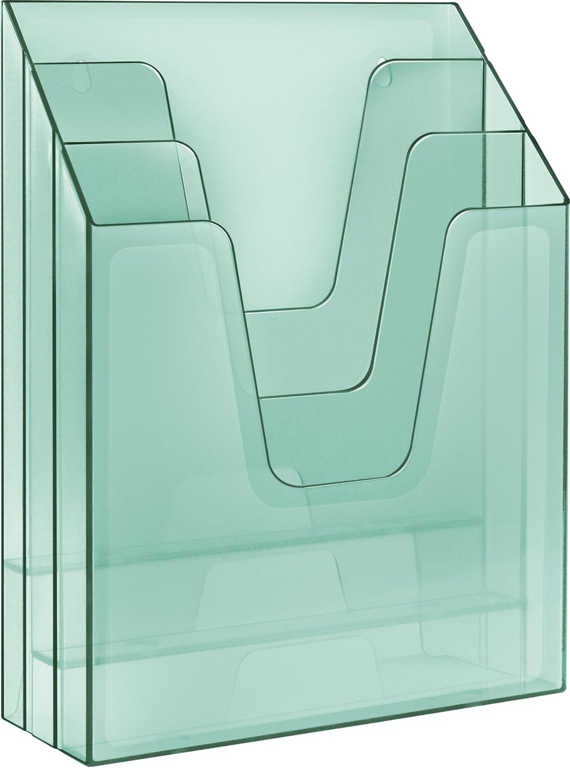 Acrimet Vertical Triple File Folder Holder Wall Mount/Desktop Organizer