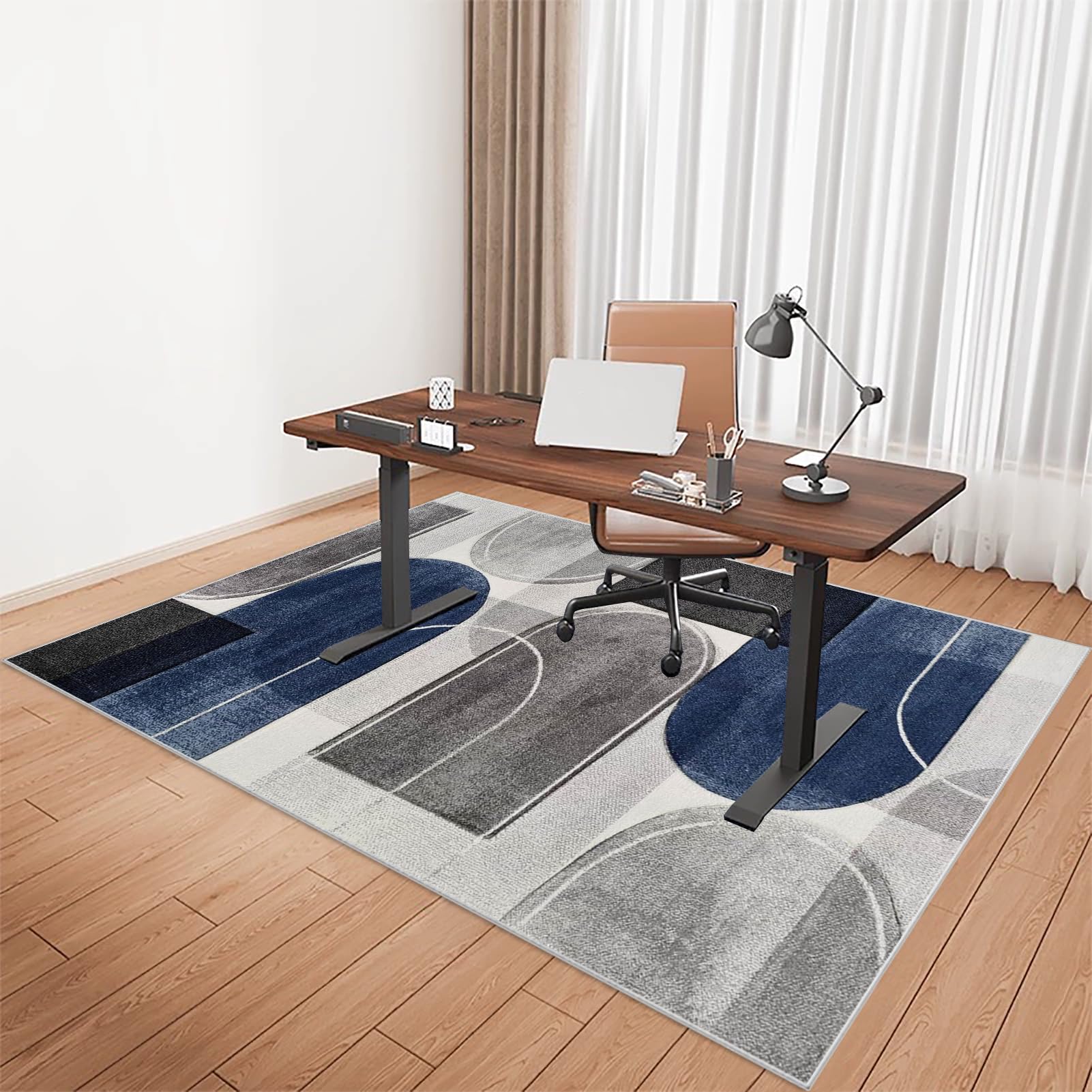 Tkuhknag Office Chair Mat for Carpet Floor 100 x 120 cm - Carpet Chair Mats - Non-slip Gaming Rug - Computer Chair Rug for Home - Floor Protectors for Chairs - Office - Protective Chair Mat Carpet