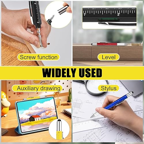 Miniatura 4 de 24 piezas de regalos multiherramienta a granel para hombres, 12 bolígrafos multiherramientas 6 en 1, 12 alicates multiherramienta de acero