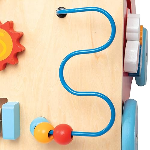 Miniatura 10 de Nuby Andador de madera para bebés con características interactivas para el desarrollo temprano, promueve caminar, habilidades motoras y creatividad