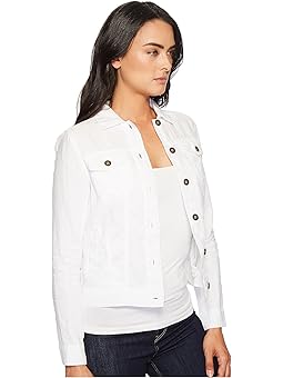 white linen denim jacket