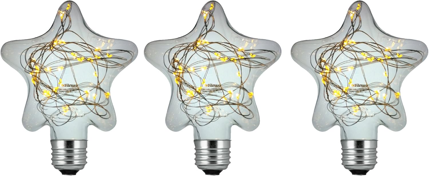 Sunlite 41056SU LED Decorative String Light Bulb Star