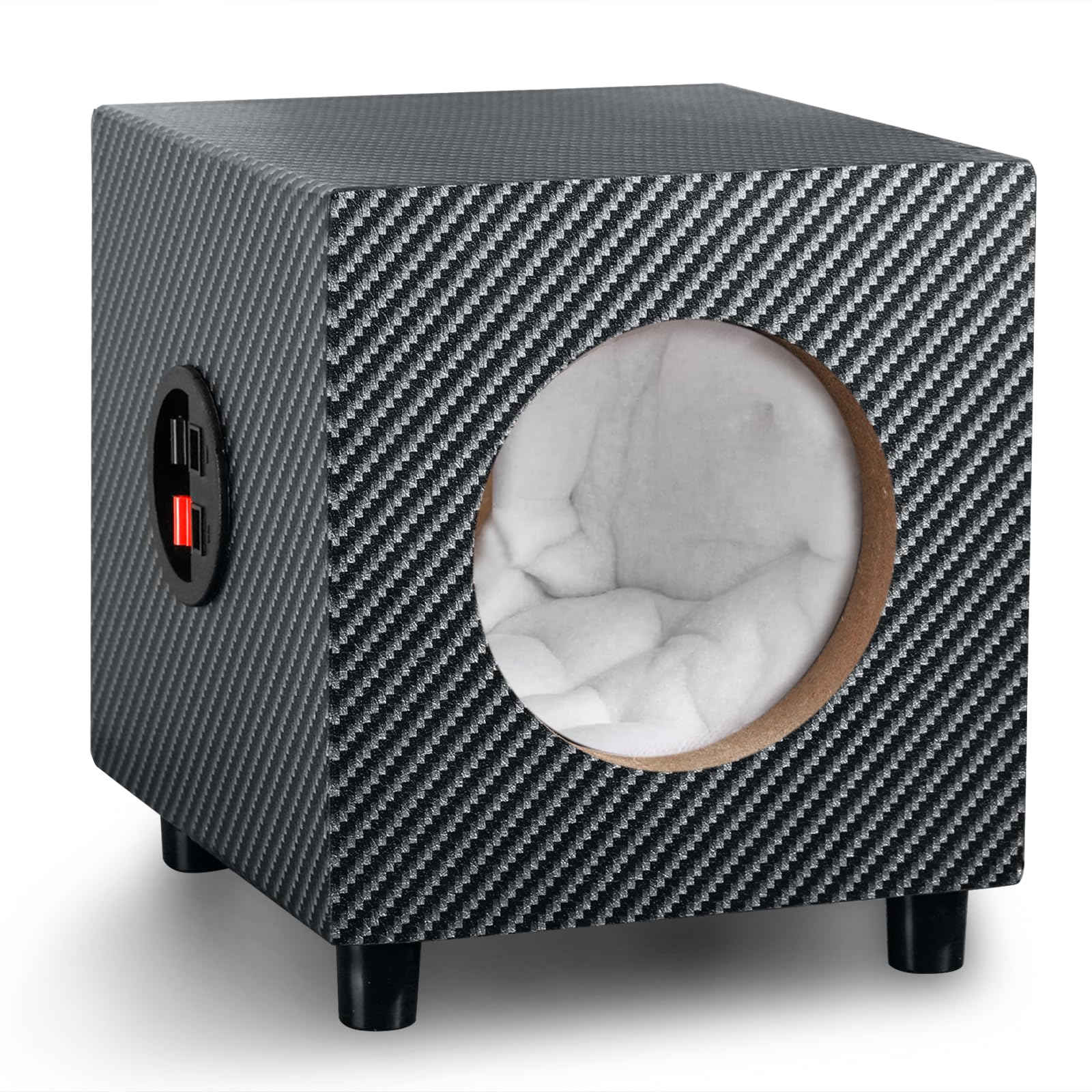 Suacopzar 5" Wooden Speaker Enclosure, American Sound Connection Car Audio Empty Enclosure for Speakers to Enhance Sound & Bass, Ported Subwoofer Box w/Sound-Absorbing Cotton & Speaker Spikes Pad Mat