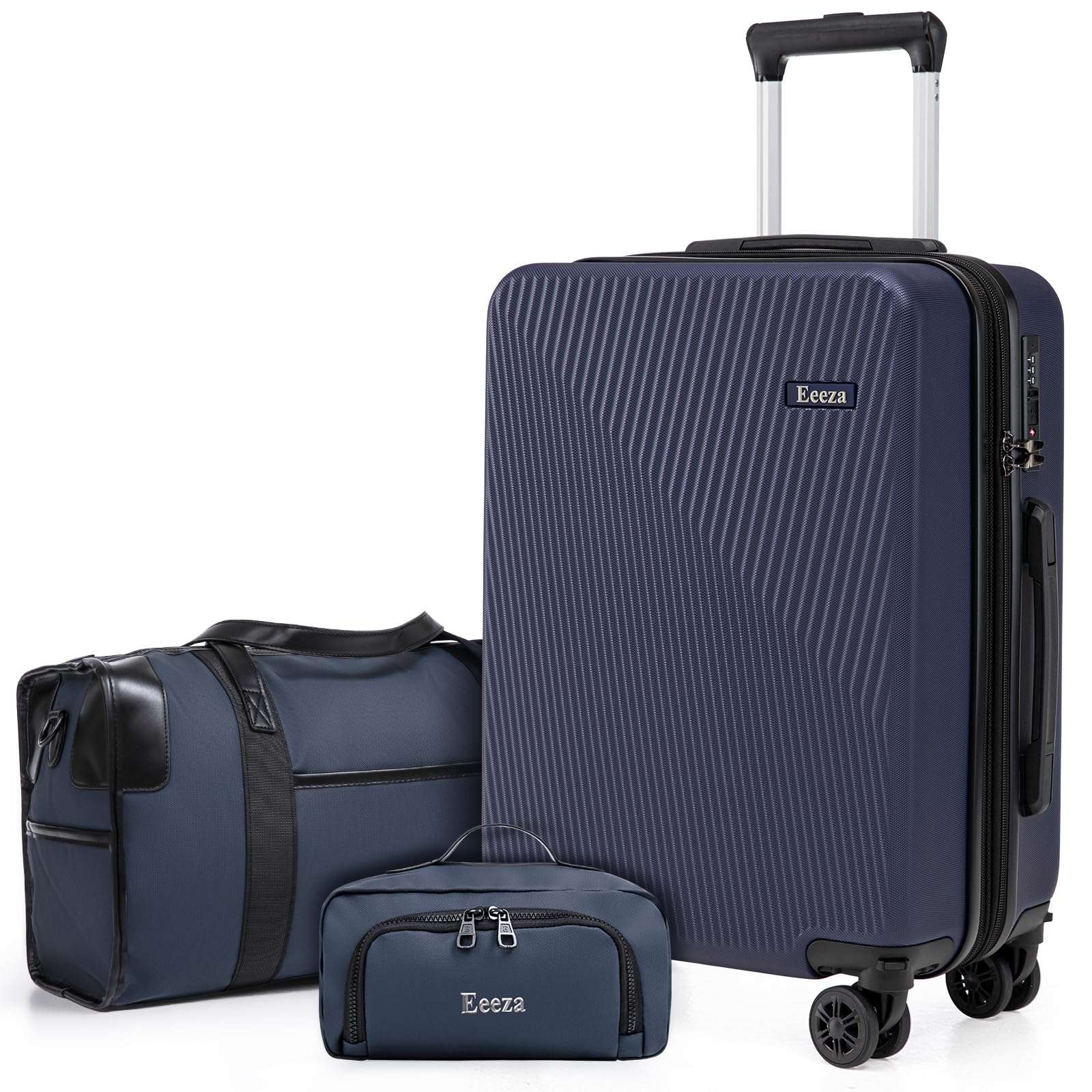 Hardcase Carry on Luggage Set, Porsche Blue | 3-Piece 20 Inch Travel Set,TSA Lock Scratch-Resistant ABS Build with Ergonomic Telescopic Handle Smooth Spinner Wheels
