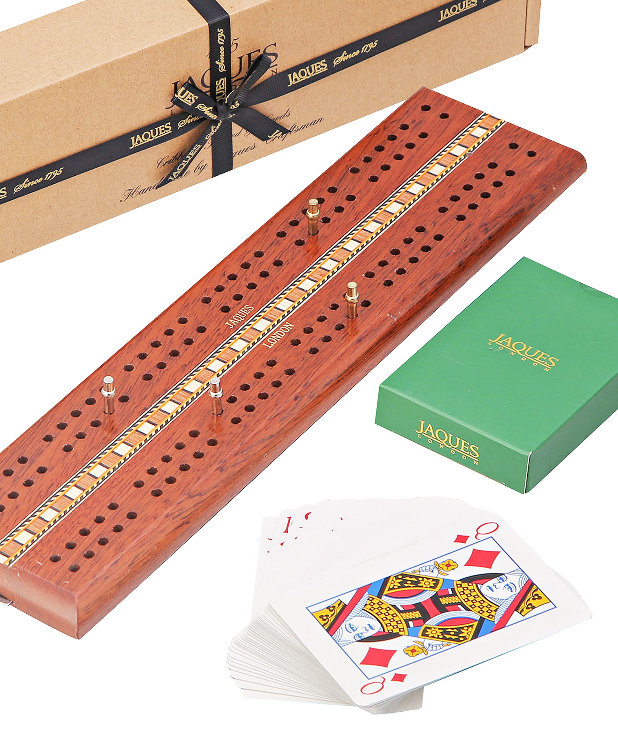 Jaques of London Cribbage Board Luxury Cribbage Set with Premium