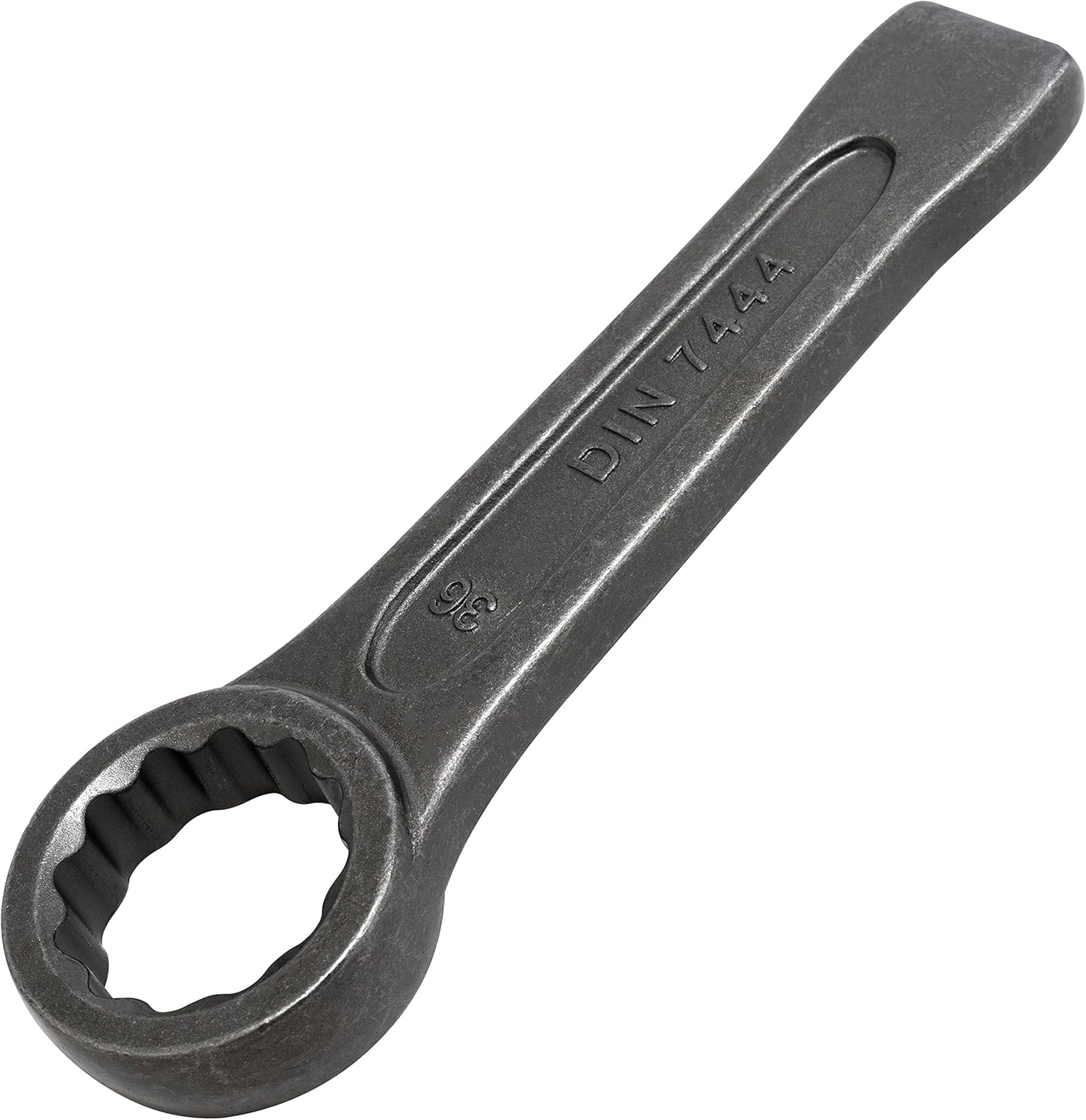 AERZETIX - C64801 – Polygonal Star Strike Wrench 32 x 190 mm – DIN 7444 – Ring/Eye 12 Sides – in CR-V Steel – Silver – Heavy Load Tightening Mount Loosening Mechanical Nut Bolt