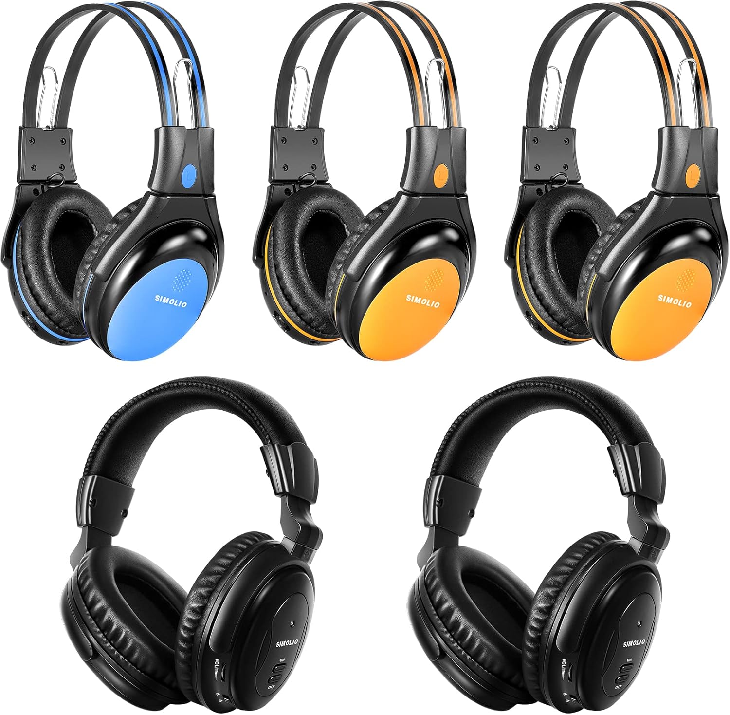 SIMOLIO Car Wireless Headphones Compatible with Honda Odyssey & Chrysler Pacifica & Chevy Suburban & GMC Yukon 2003 2004 2005 2006 2007 2012 2014 2015 2016 2017 2018 2019 2020 2021 2022