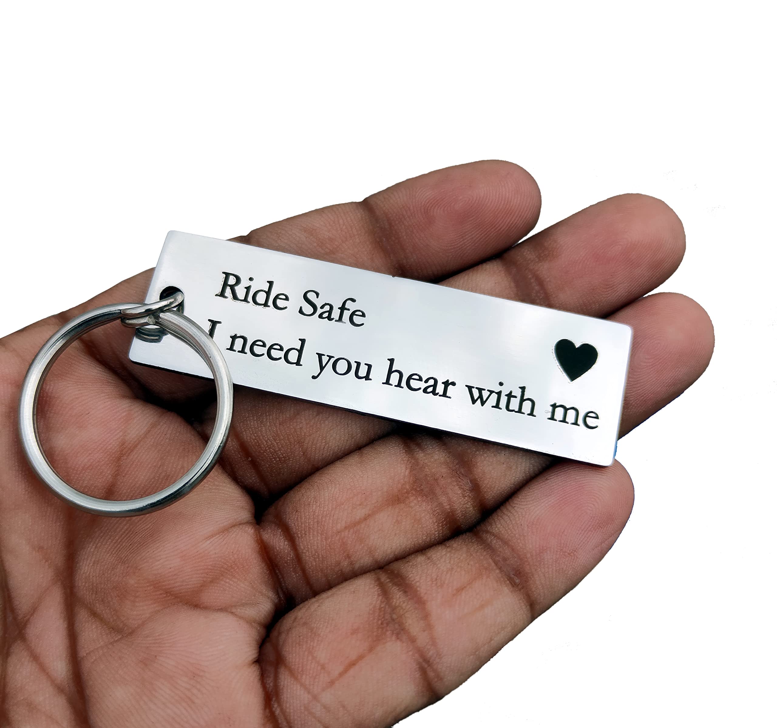 m k gems MK GEMS Drive Safe Keychain I Need You Here with Me Handsome Husband Boyfriend Trucker New Driver Jewellery-picture-35