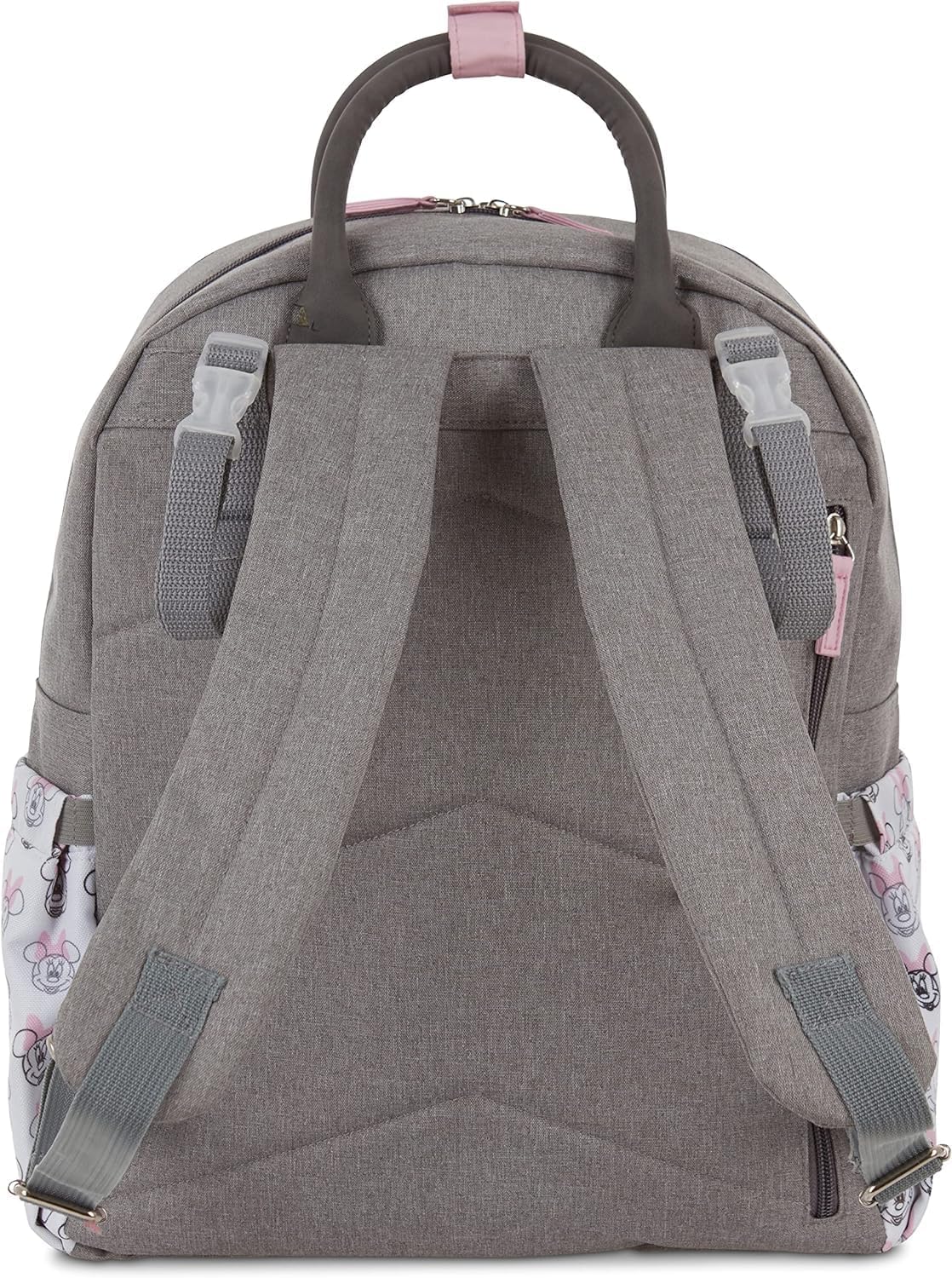 Disney Minnie Mouse Diaper Bag for Girls Personalized Backpack 16 Inch Functional Multi-Pocket for Baby Essentials with Matching Changing Pad
