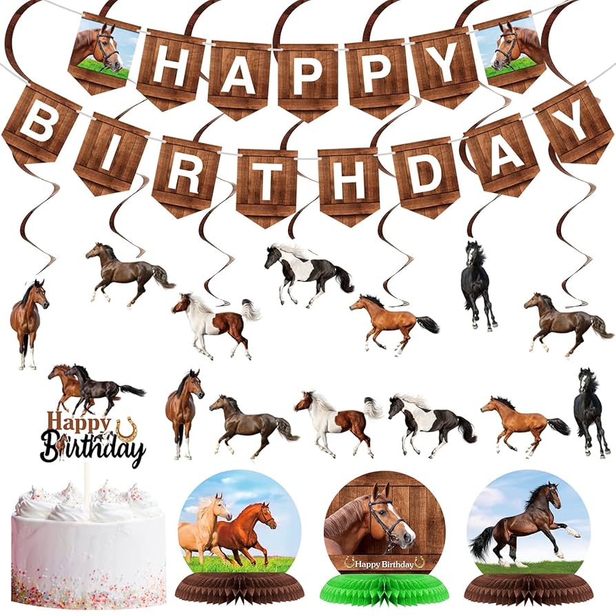amazon-com-29-pieces-horse-party-decorations-horse-birthday-banners-cowboy-hanging-swirls-hanging-cards-cupcake-toppers-honeycomb-centerpiece-for-birthday-party-supplies-toys-games for Free Printable Horse Birthday Cards Amazon.com: 29 Pieces Horse Party Decorations Horse Birthday Banners cowboy Hanging Swirls Hanging Cards Cupcake Toppers Honeycomb Centerpiece for Birthday Party Supplies : Toys & Games for Free Printable Horse Birthday Cards