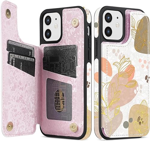 Miniatura 26 de NNH Funda tipo cartera compatible con iPhone Xs Max con bloqueo RFID, ranuras para tarjetas, folio de piel sintética, función atril, doble cierre