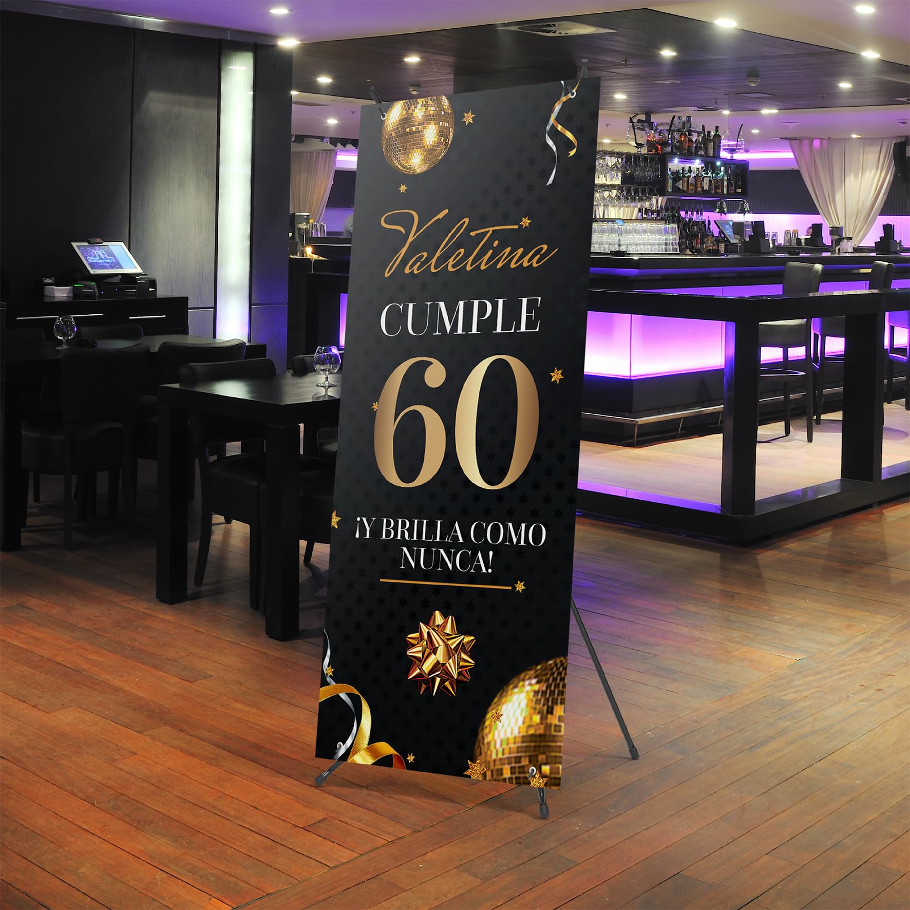 Cartel Personalizado 70x180cm | Photocall Cumpleaños - Añade Nombre y Edad del Cumpleañero | Pancarta Personalizada con Estructura Ideal para Decoración Cumpleaños Feliz