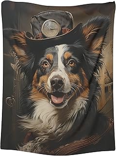CAPITUNEISKINEPA Border Collie Dog Blanket Gift Blanket for Bed Small Blanket for Travel 30