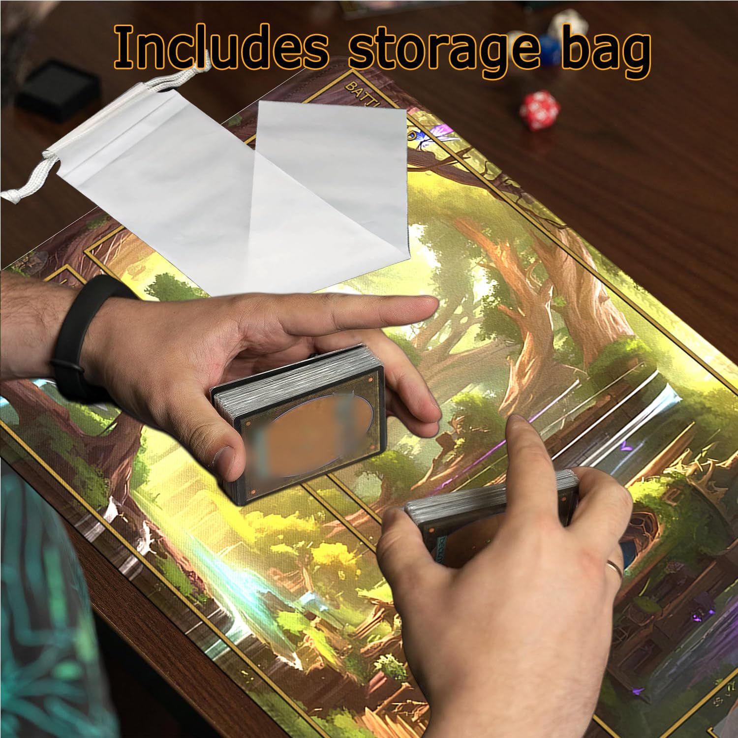 Landscape TCG Tappetino da gioco con zone, tappetino antiscivolo MTG da 2