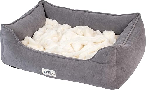 Miniatura 1 de PetFusion Cama calmante para perros y gatos  Cama antiansiedad para perros y gatos medianos  Manta suelta que promueve la excavación (perros) y